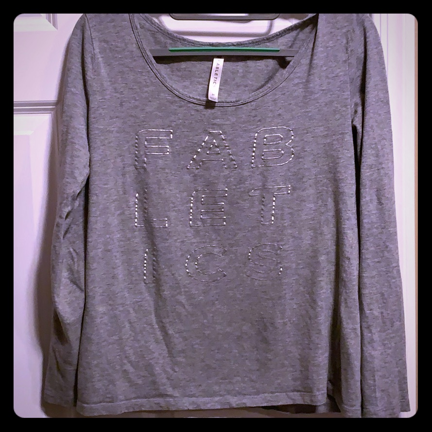Fabletics Gray Logo Tee